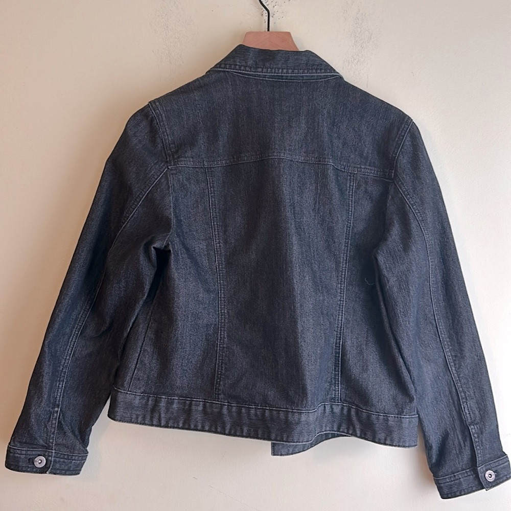 Chicos Black Denim Jacket - Picture 3 of 4